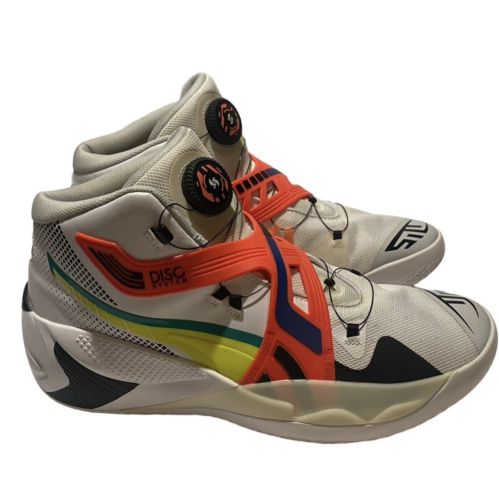 Puma DISC System Basketball Sneakers size 11 white retro